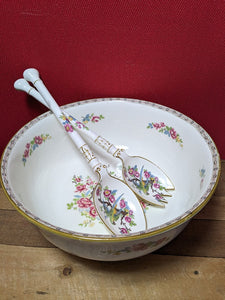 Crown Ducal Dish With Spoon and Fork