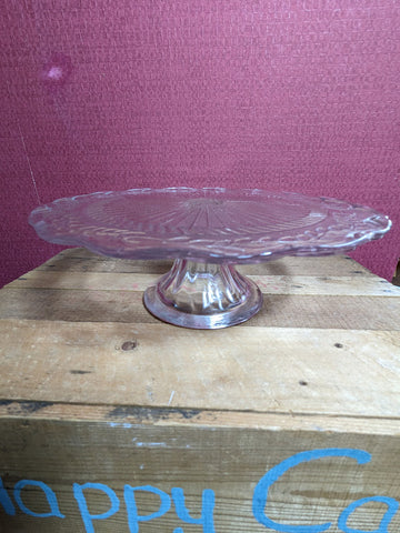 Pressed Glass Cake Stand