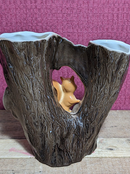 Hornsea Squirrel Double Vase