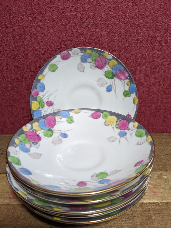 Royal Doulton Honesty Design Saucers x 6