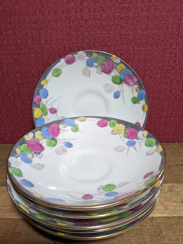 Royal Doulton Honesty Design Saucers x 6