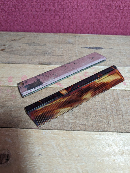 Vintage Comb with Metal Case