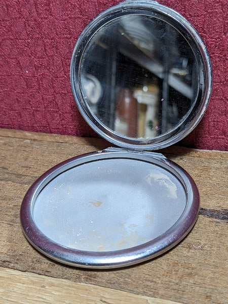 Vintage Silver Coloured Compact