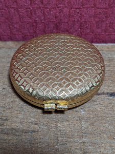 Vintage Mini Gold Coloured Compact