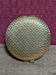 Vintage Mini Gold Coloured Compact