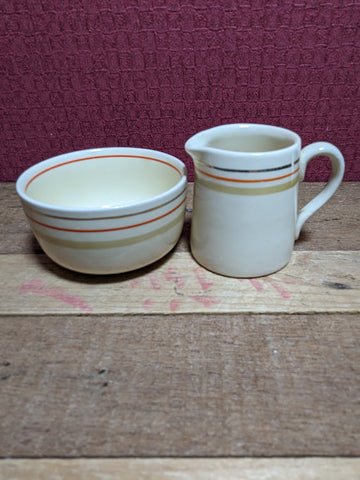 Vintage Milk Jug and Sugar Bowl for One