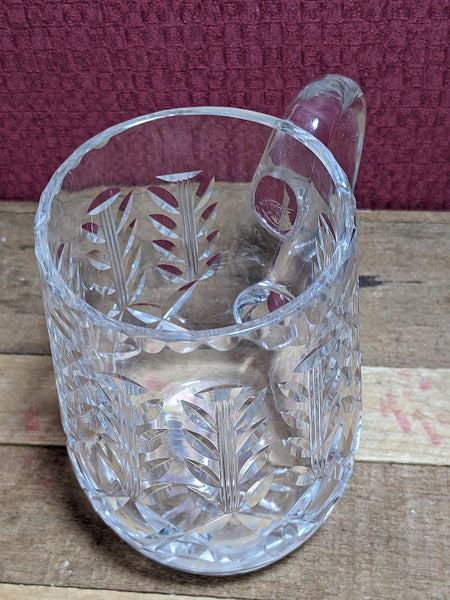 Vintage Cut Glass Tankard