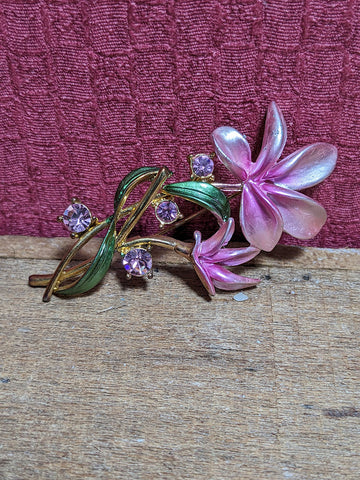 Costume Jewellery Flower Brooch