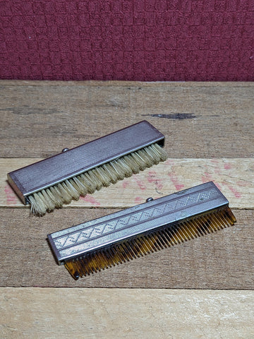 Vintage Retracting Brush and Comb