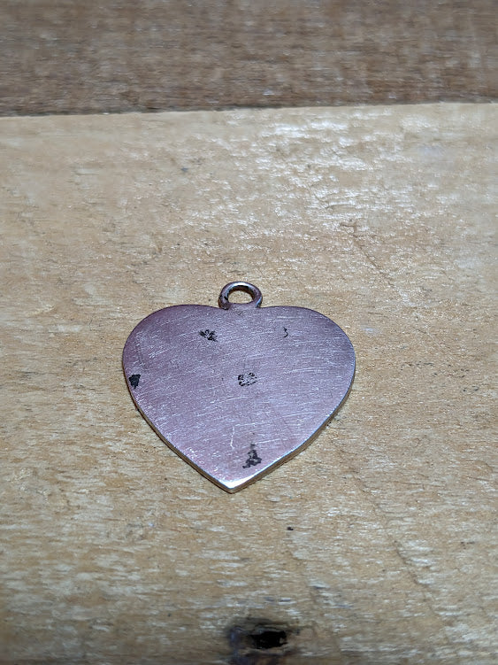 Vintage 925 Silver Flat Heart Charm