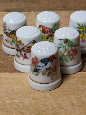 Collectible Bird Thimbles  x 6