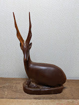 Mid Century Wooden Stag