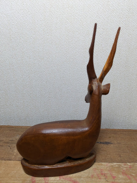 Mid Century Wooden Stag