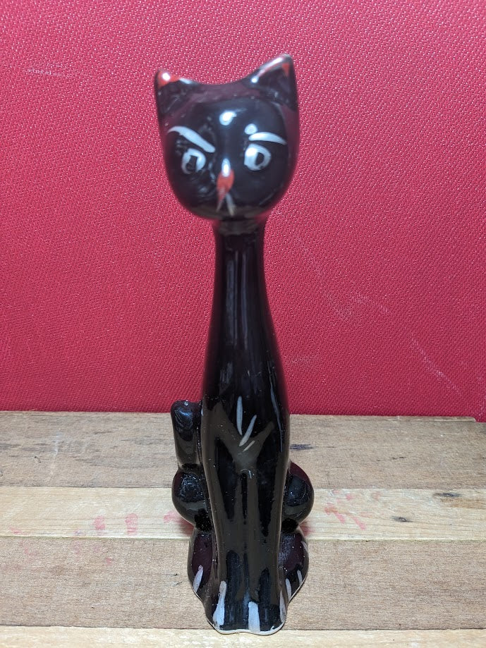 Vintage Black Cat Vase