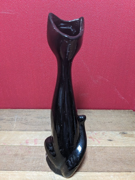 Vintage Black Cat Vase