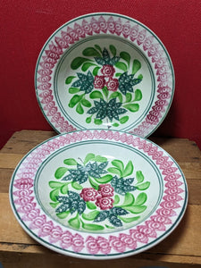 Vintage Spongeware Spatterware Dishes x 2