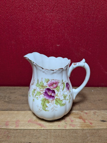 Vintage Milk Jug With Anemone Design