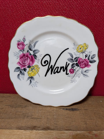 Vintage Side Plates with Rude Words