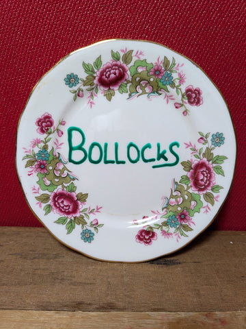 Vintage Side Plates with Rude Words