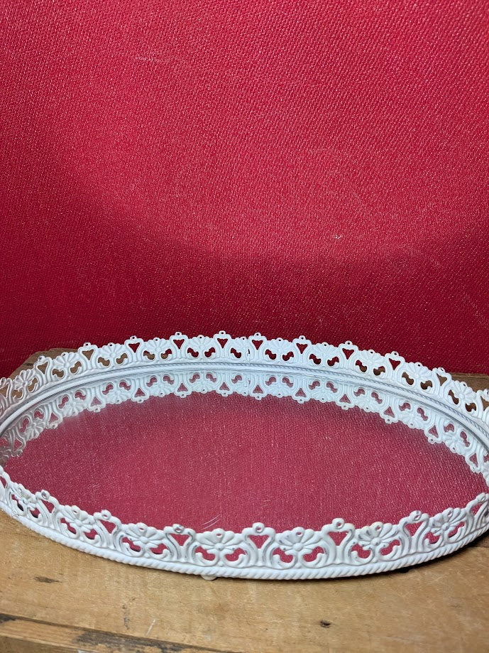 Mirrored Metal Tray