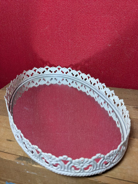 Mirrored Metal Tray