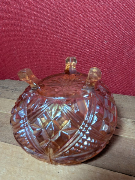 Carnival Glass Sugar Bowl