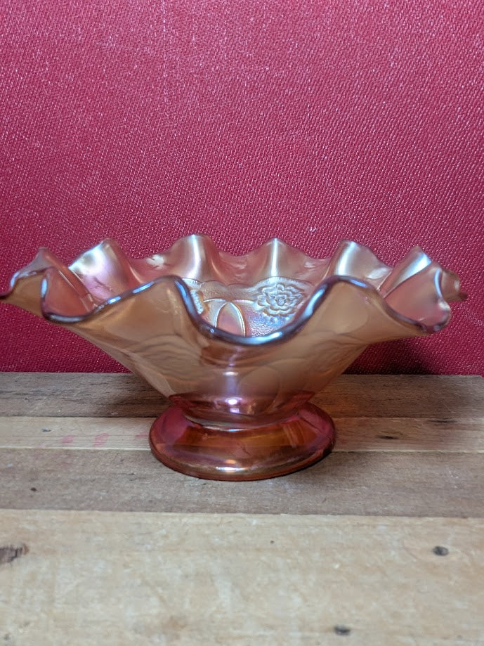 Marigold Carnival Glass Dish