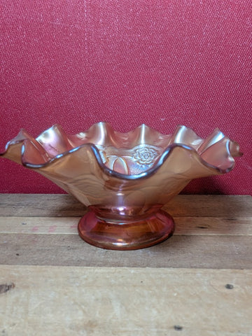 Marigold Carnival Glass Dish