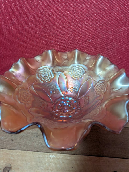 Marigold Carnival Glass Dish