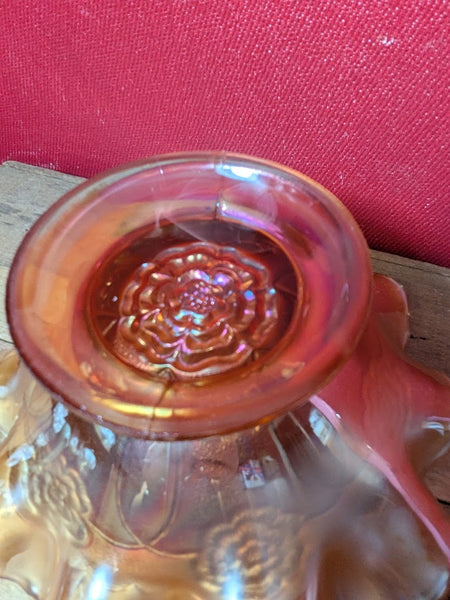 Marigold Carnival Glass Dish