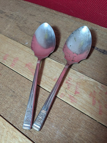 T Turner & Co Pedigree Plate Dessert or Jelly Spoons x 2
