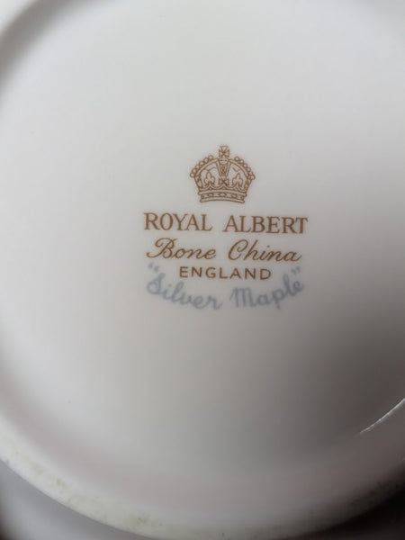 Royal Albert Silver Maple Milk Jug and Sugar Bowl