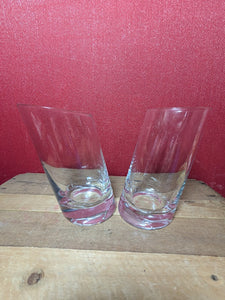 Tilted Drinking Glasses x 2