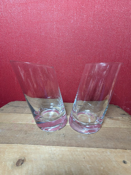 Tilted Drinking Glasses x 2