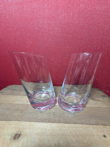 Tilted Drinking Glasses x 2
