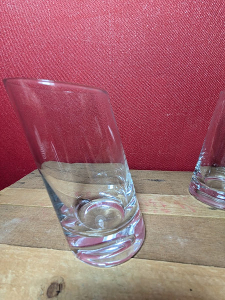 Tilted Drinking Glasses x 2