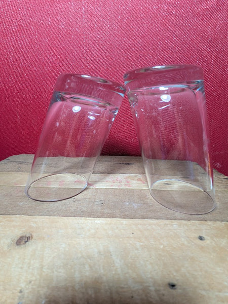 Tilted Drinking Glasses x 2