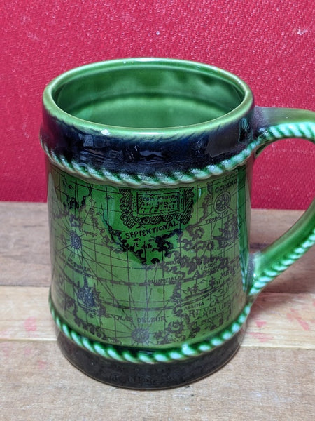 Vintage Tankard With World Map