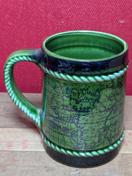 Vintage Tankard With World Map