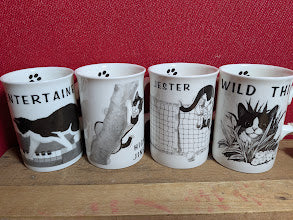Felix Bone China Mugs x 4