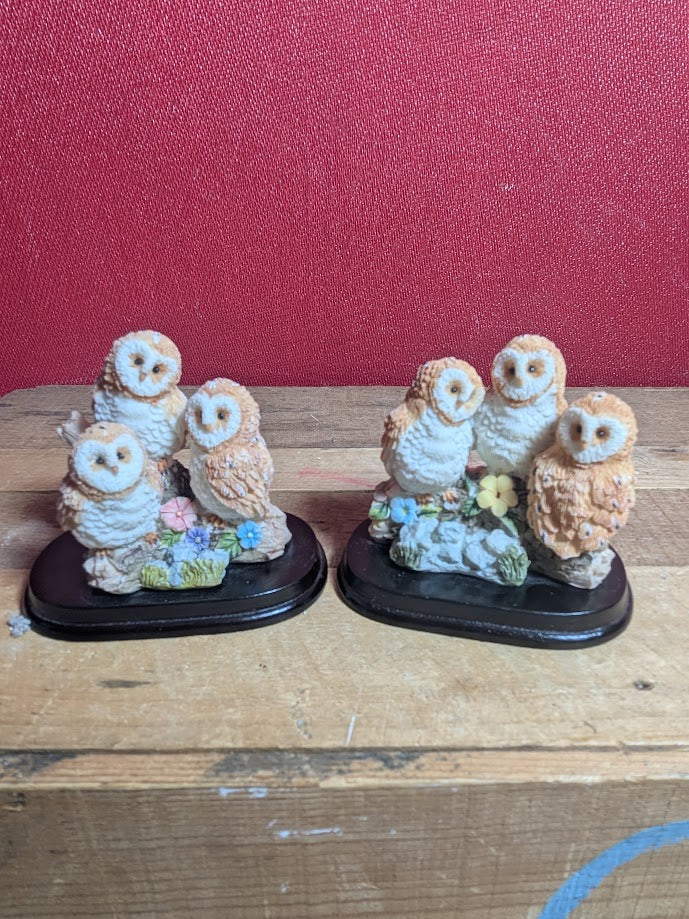 Owl Trio Figurines x 2