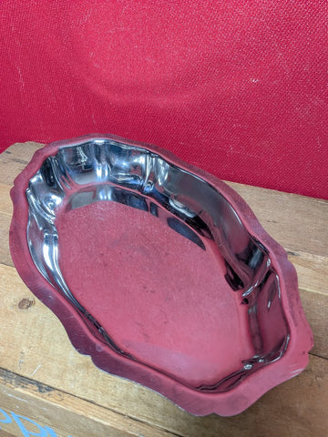 Mid Century Stainless Steel Dish