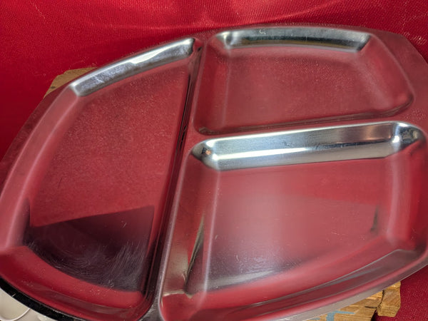 Mid Century Stainless Steel Serving Platter