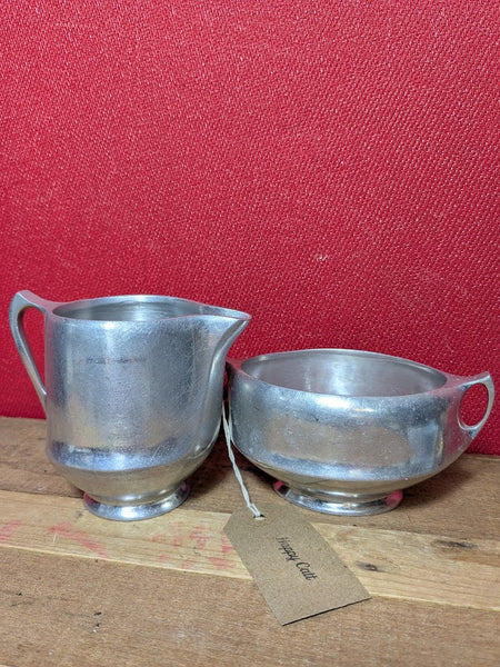 Picquot Ware Sugar Bowl & Milk Jug