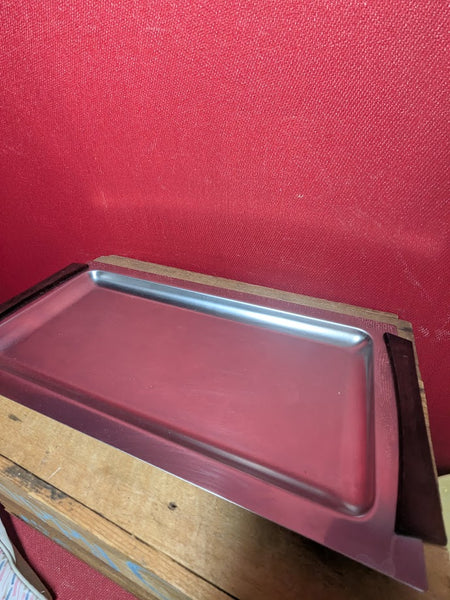 Mid Century Stainless Steel Serving Tray