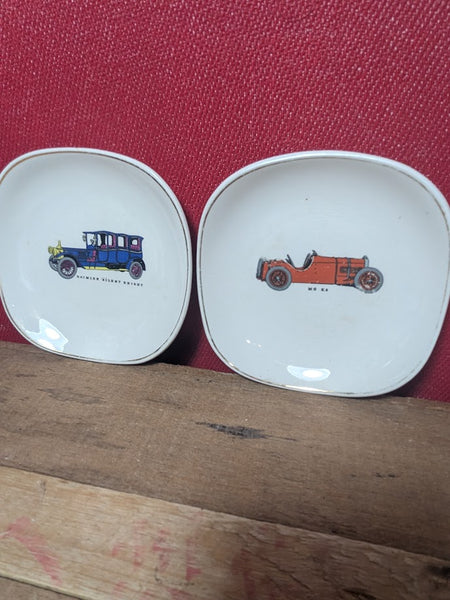 Vintage Car Trinket Dishes x 3