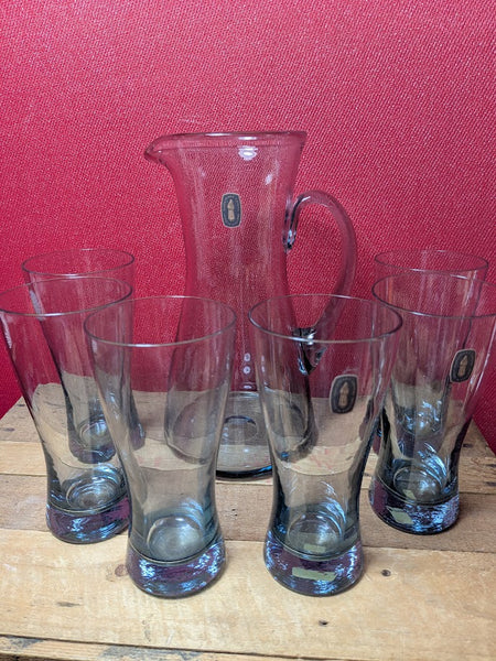 Whitefriars Hand Made Crystal Water Set