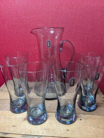Whitefriars Hand Made Crystal Water Set