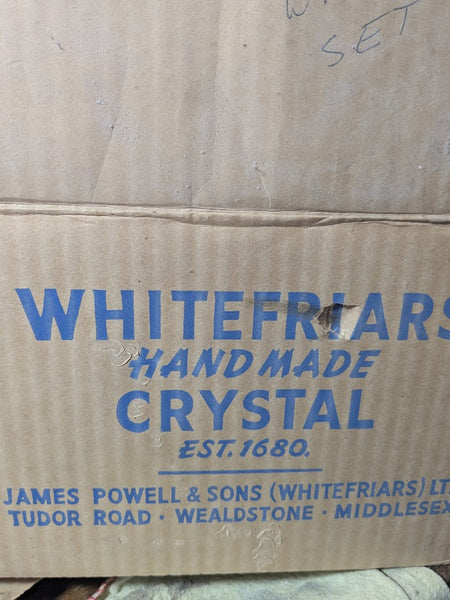 Whitefriars Hand Made Crystal Water Set