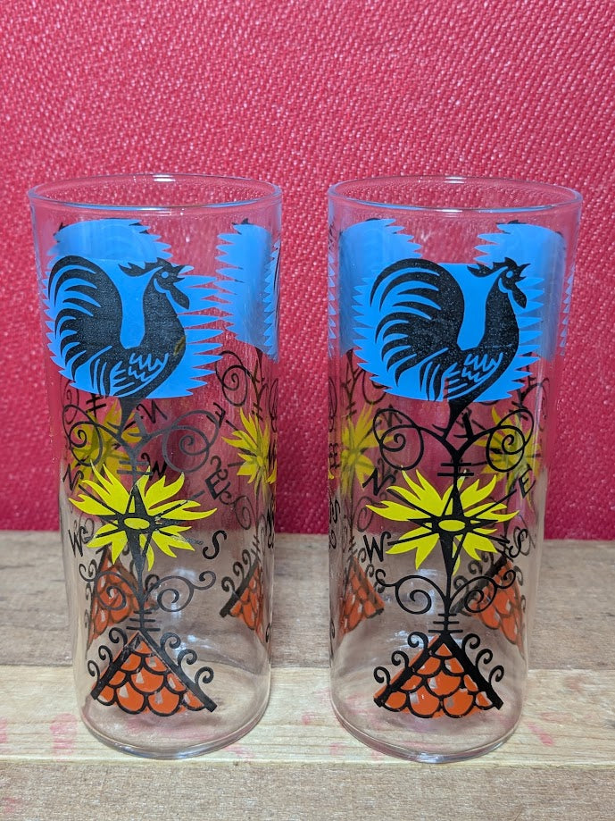 1960s Slim Jim Glasses x 2